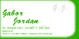 gabor jordan business card